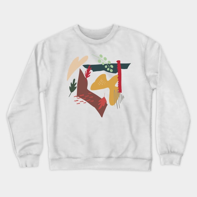 Autumnal Collage Crewneck Sweatshirt by NJORDUR